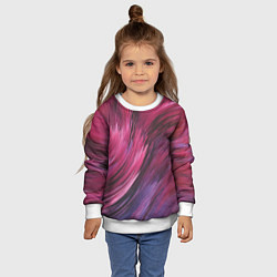 Свитшот детский Текстура буря красок, цвет: 3D-белый — фото 2