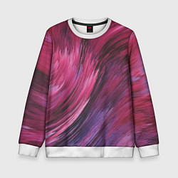 Свитшот детский Текстура буря красок, цвет: 3D-белый