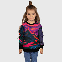 Свитшот детский Текстура масляное пятно, цвет: 3D-черный — фото 2