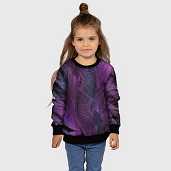 Свитшот детский Текстура из перьев, цвет: 3D-черный — фото 2