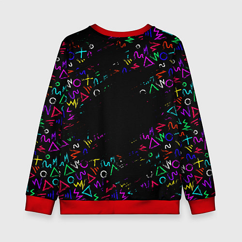 Детский свитшот League Of Legends: Arcane neon / 3D-Красный – фото 2