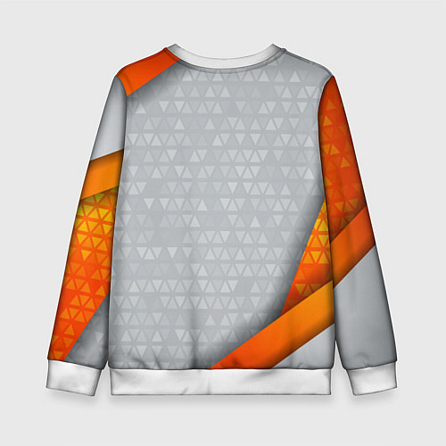 Детский свитшот Orange & silver Russia / 3D-Белый – фото 2