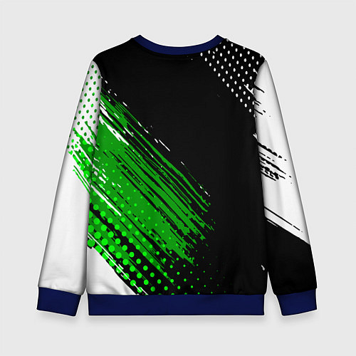 Детский свитшот Billie eilish - краска / 3D-Синий – фото 2