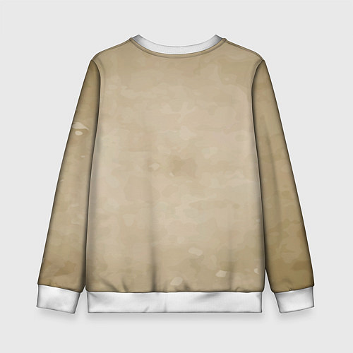 Детский свитшот Полигональная голова лисы / 3D-Белый – фото 2