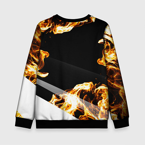 Детский свитшот Barcelona legendary sport fire / 3D-Черный – фото 2