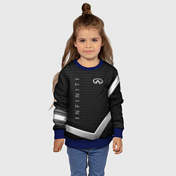 Свитшот детский Infiniti абстракция карбон, цвет: 3D-синий — фото 2