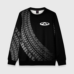 Свитшот детский Chery tire tracks, цвет: 3D-черный