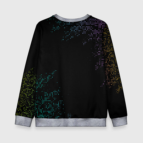 Детский свитшот Roblox logo neon / 3D-Меланж – фото 2