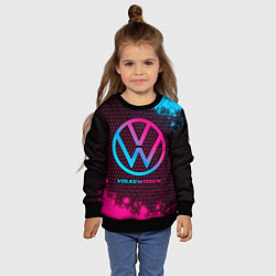 Свитшот детский Volkswagen - neon gradient, цвет: 3D-черный — фото 2