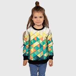 Свитшот детский Мозаичный градиент, цвет: 3D-черный — фото 2