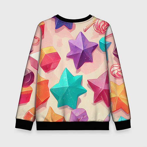 Детский свитшот Сладости в стиле аниме / 3D-Черный – фото 2