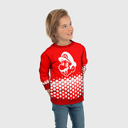 Свитшот детский Super Mario - абстракция, цвет: 3D-красный — фото 2