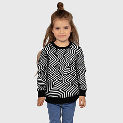 Свитшот детский Гипнотические узоры, цвет: 3D-черный — фото 2