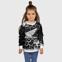 Свитшот детский Honda logo арт, цвет: 3D-белый — фото 2