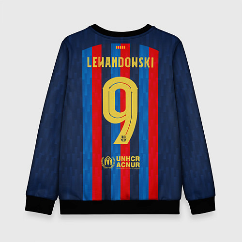 Детский свитшот Левандовский Барселона форма 20222023 / 3D-Черный – фото 2