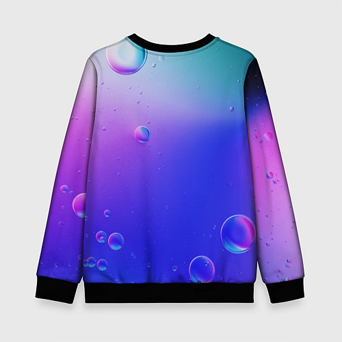 Детский свитшот Радужные мыльные пузыри / 3D-Черный – фото 2