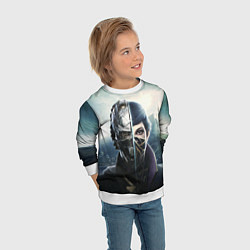 Свитшот детский Dishonored - Эмили Колдуин, цвет: 3D-белый — фото 2