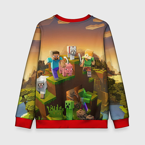 Детский свитшот Михаил Minecraft / 3D-Красный – фото 2