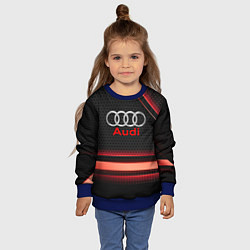 Свитшот детский Audi абстракция карбон, цвет: 3D-синий — фото 2