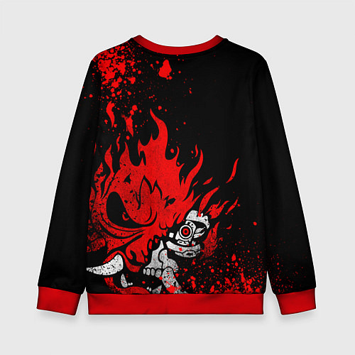 Детский свитшот Киберпанк-Самурай - 2077 / 3D-Красный – фото 2