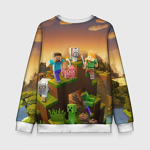 Детский свитшот Юрий Minecraft / 3D-Белый – фото 2