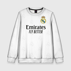 Свитшот детский Реал Мадрид форма 20222023, цвет: 3D-белый