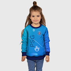 Свитшот детский Psg абстракция спорт, цвет: 3D-синий — фото 2