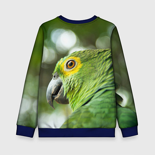 Детский свитшот Попугaй / 3D-Синий – фото 2