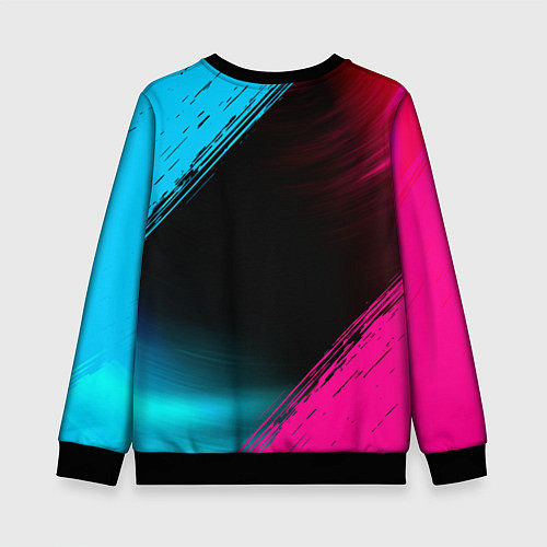 Детский свитшот Chery - neon gradient / 3D-Черный – фото 2