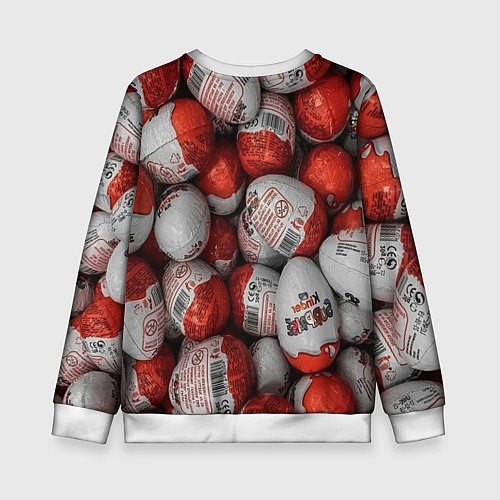 Детский свитшот Фон из киндер сюрприз / 3D-Белый – фото 2