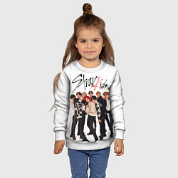 Свитшот детский Stray Kids white background, цвет: 3D-белый — фото 2