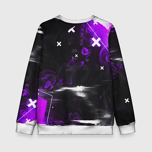Детский свитшот Rem - ReZero - Абстракция / 3D-Белый – фото 2