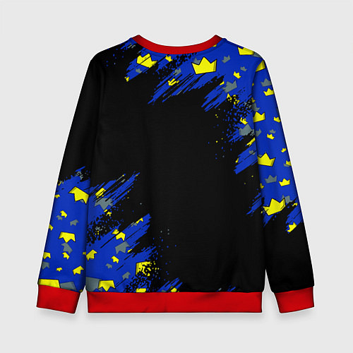 Детский свитшот Радужные друзья Синий / 3D-Красный – фото 2