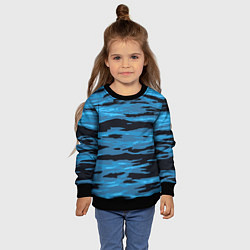 Свитшот детский Волны Камуфляж, цвет: 3D-черный — фото 2