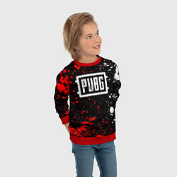 Свитшот детский PUBG white grunge, цвет: 3D-красный — фото 2
