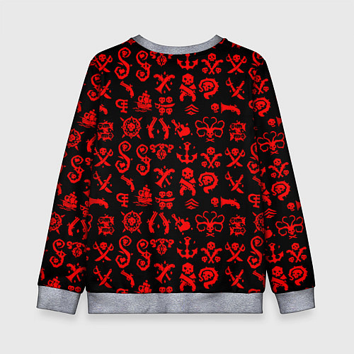 Детский свитшот Sea of thieves узор / 3D-Меланж – фото 2