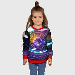 Свитшот детский Глаз Вселенной, цвет: 3D-красный — фото 2