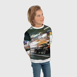 Свитшот детский Lexus - скорость режим, цвет: 3D-белый — фото 2