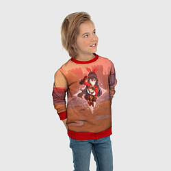 Свитшот детский Эмбер в примогеме, цвет: 3D-красный — фото 2