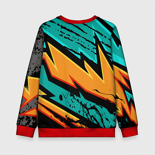 Детский свитшот Злая тыква / 3D-Красный – фото 2