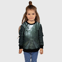 Свитшот детский Дорога в лес, цвет: 3D-черный — фото 2