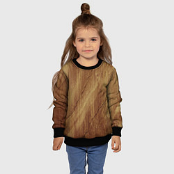 Свитшот детский Деревянная текстура, цвет: 3D-черный — фото 2
