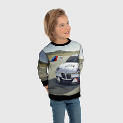 Свитшот детский Спортивная бэха на гоночной трассе, цвет: 3D-черный — фото 2