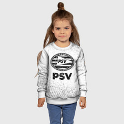 Свитшот детский PSV с потертостями на светлом фоне, цвет: 3D-белый — фото 2