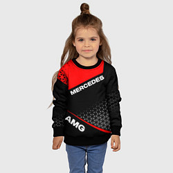 Свитшот детский Мерседес - Амг - Красная униформа, цвет: 3D-черный — фото 2