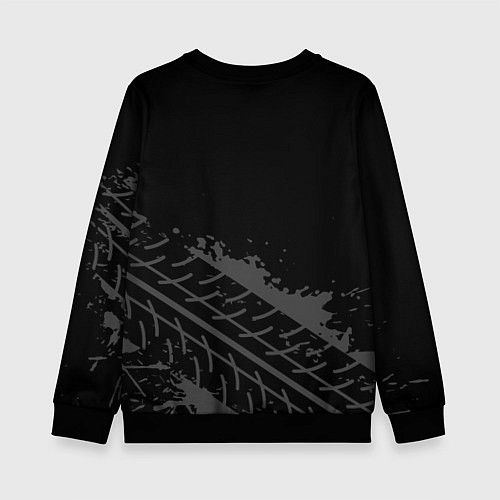 Детский свитшот Land Rover speed на темном фоне со следами шин: си / 3D-Черный – фото 2