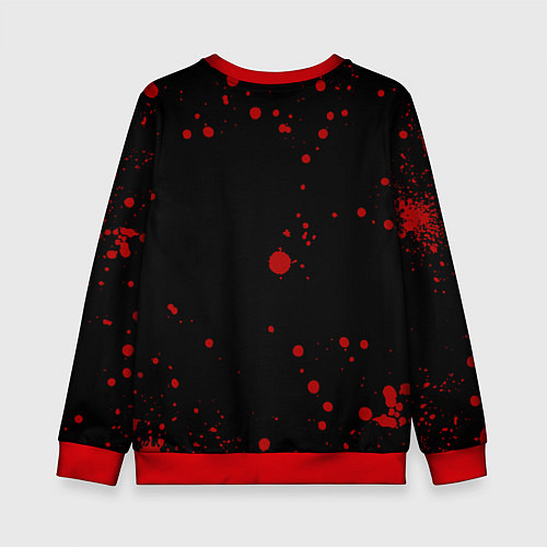 Детский свитшот Кровавая тыква Хэллоуин / 3D-Красный – фото 2