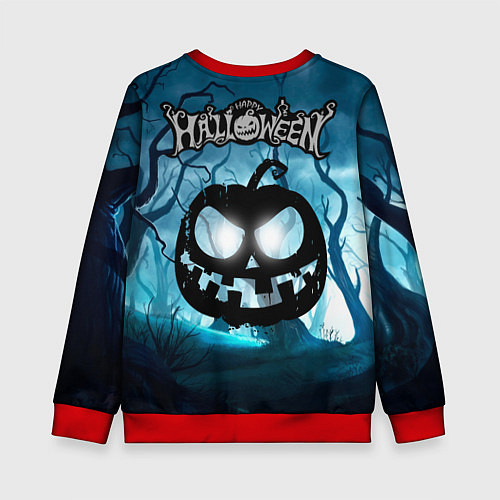 Детский свитшот Halloween pumpkins / 3D-Красный – фото 2