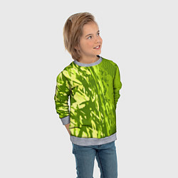 Свитшот детский Зеленый абстрактный камуфляж, цвет: 3D-меланж — фото 2