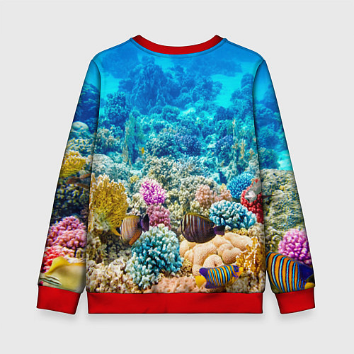 Детский свитшот Дно морское / 3D-Красный – фото 2